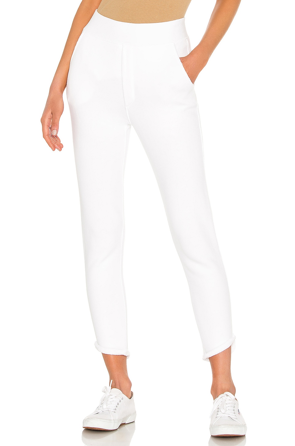Frank & Eileen Tulip Ankle Sweatpant in White | REVOLVE