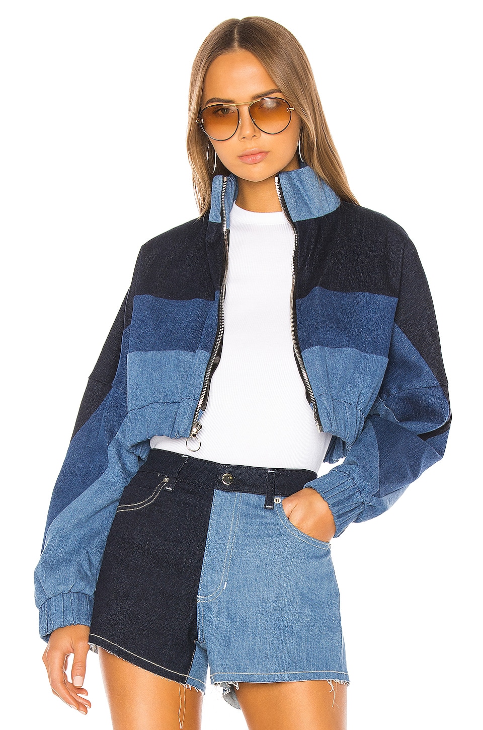 denim track jacket