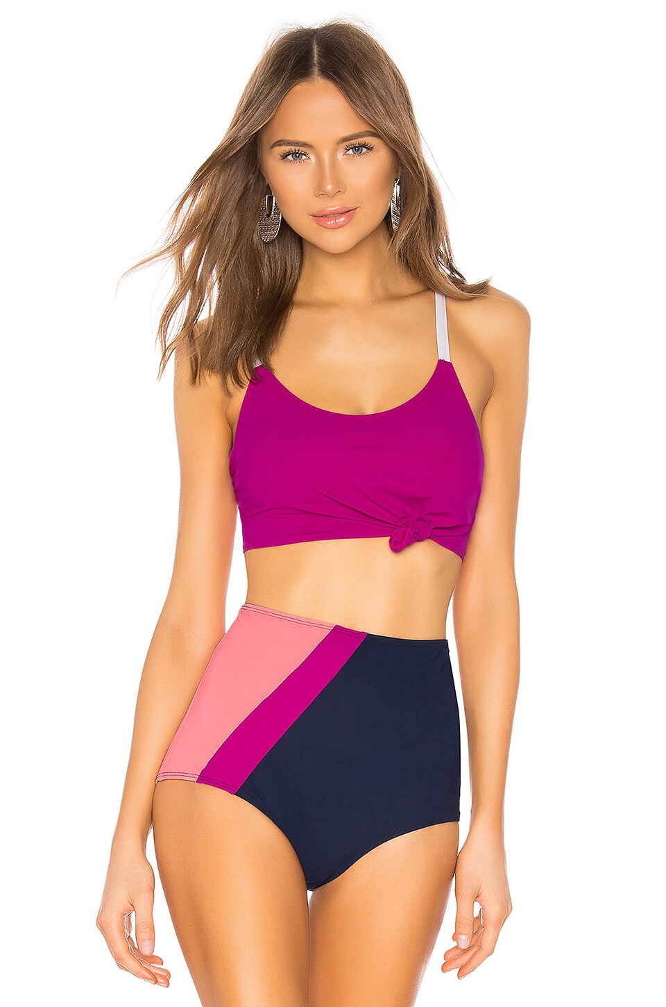 Flagpole Tops FLAGPOLE SAMI BIKINI TOP IN PURPLE.