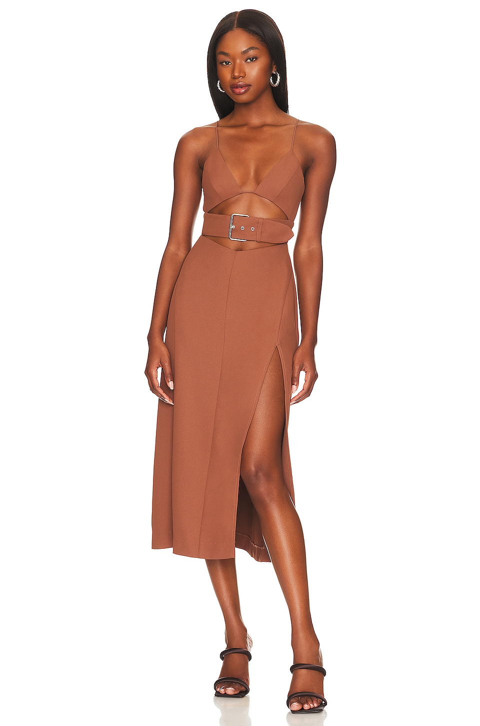 Image 1 of Natasha Midi Dress in Brown
