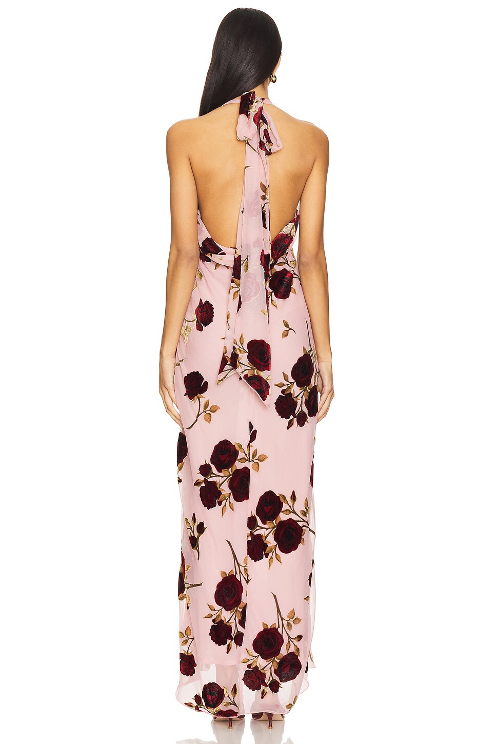 Velvet Halter Maxi Dress
