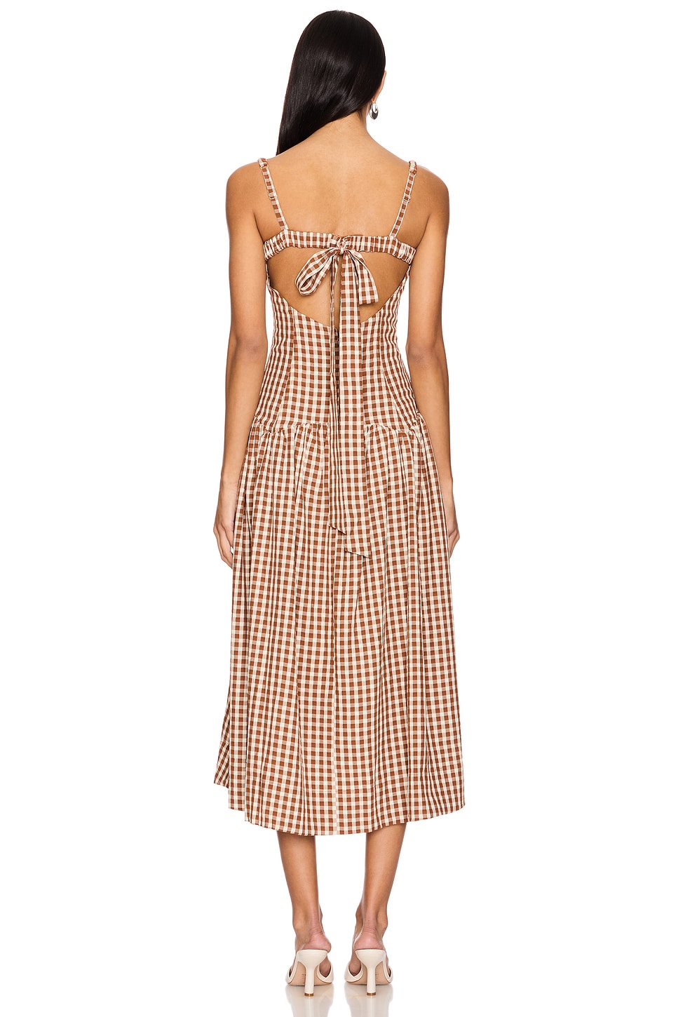 Gingerbread Gingham Midi Dress