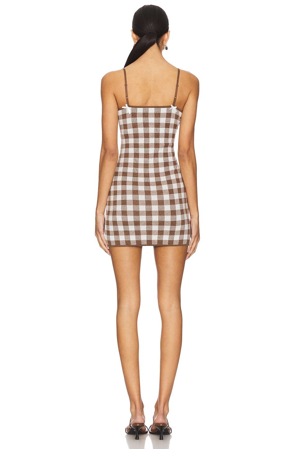 For Love & Lemons Gingham Knit Mini Dress thumbnail
