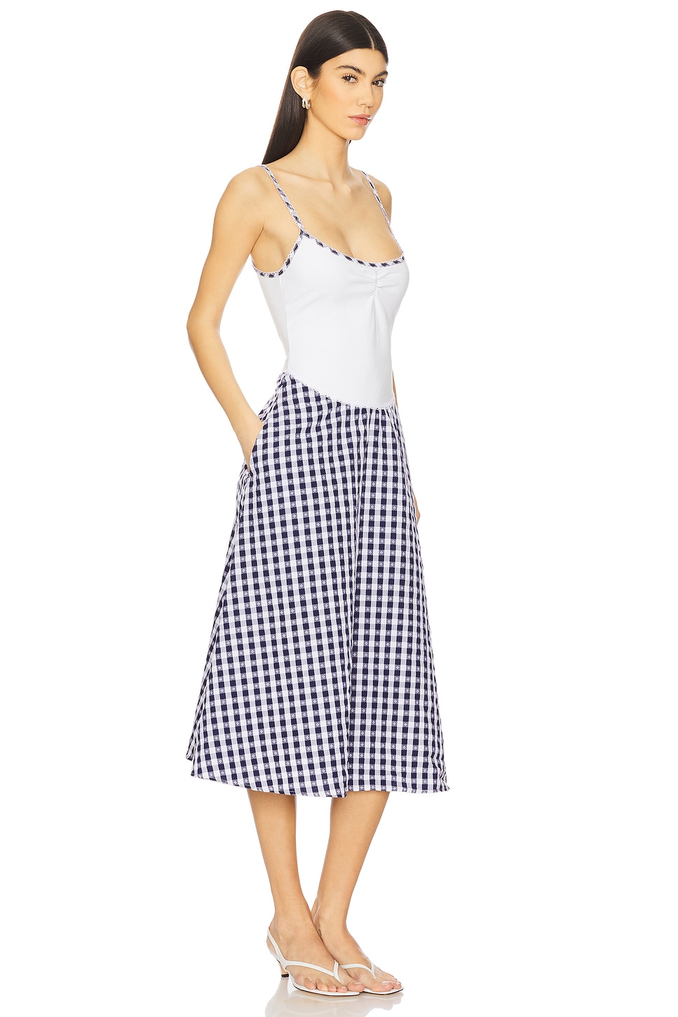 Gisella Gingham Midi Dress - Thumbnail 2