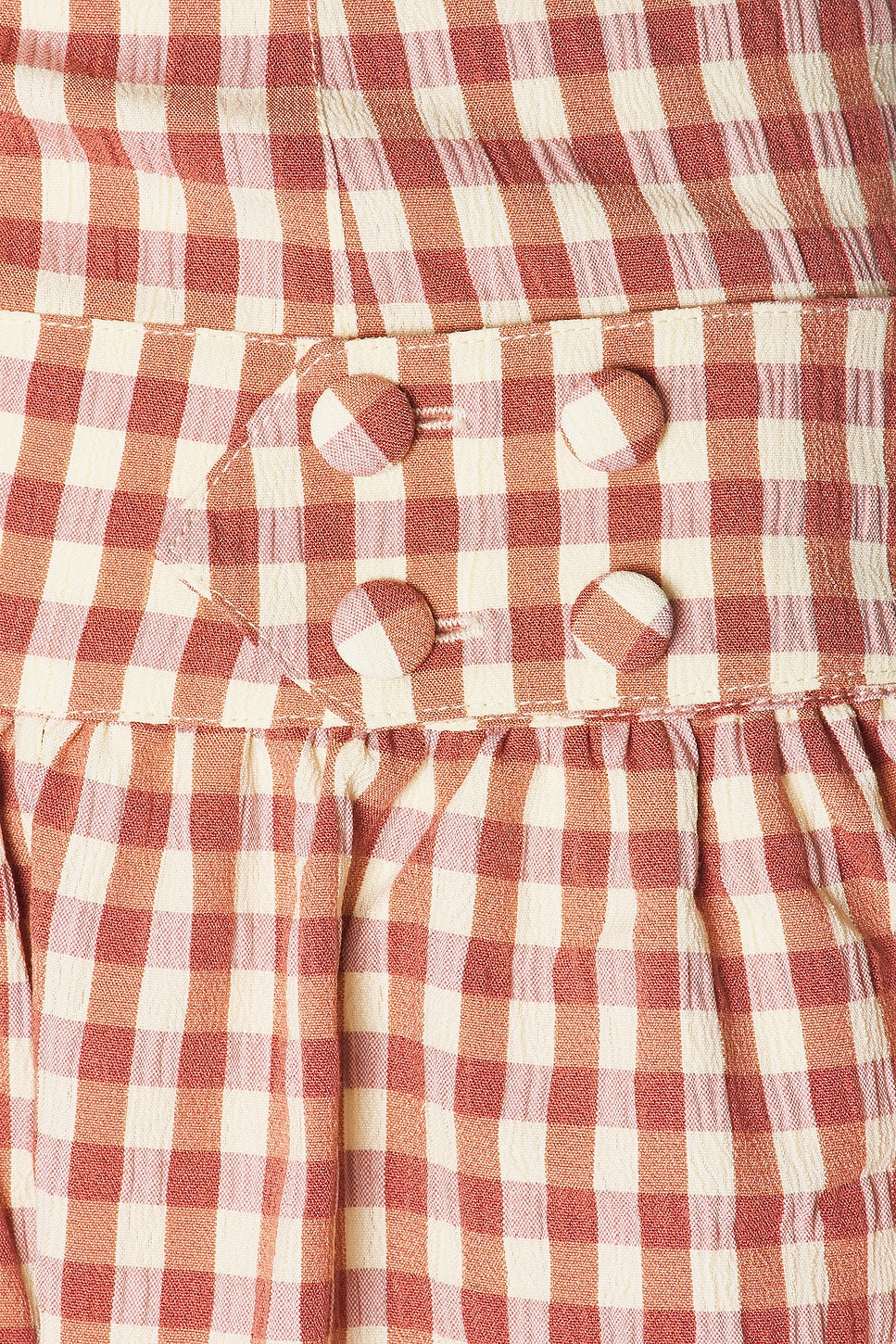 Georgia Gingham Short Sleeve Mini Dress - Thumbnail 4