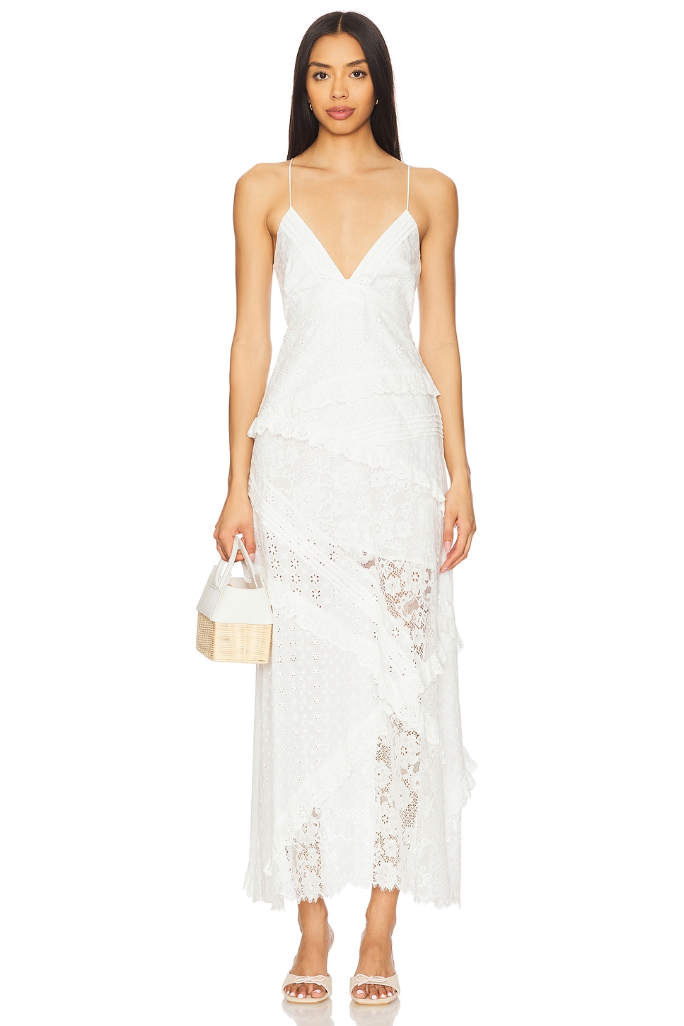 forloveandlemonsホワイトレースロングワンピース For Love And Lemons White Lace Dress Long Sleeve For Love