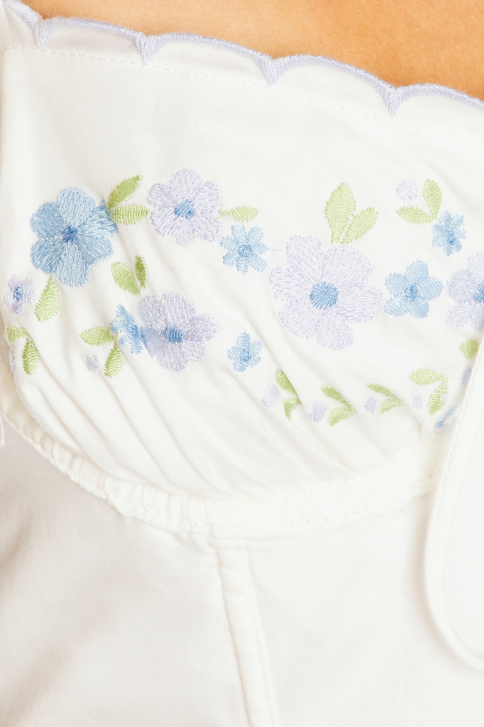 Tea Time Poplin Bustier Mini Dress