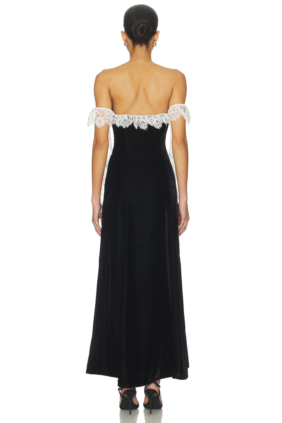 fitted lace wedding dress Black La Vie Lace Maxi Caftan – La Vie Style House main image 0