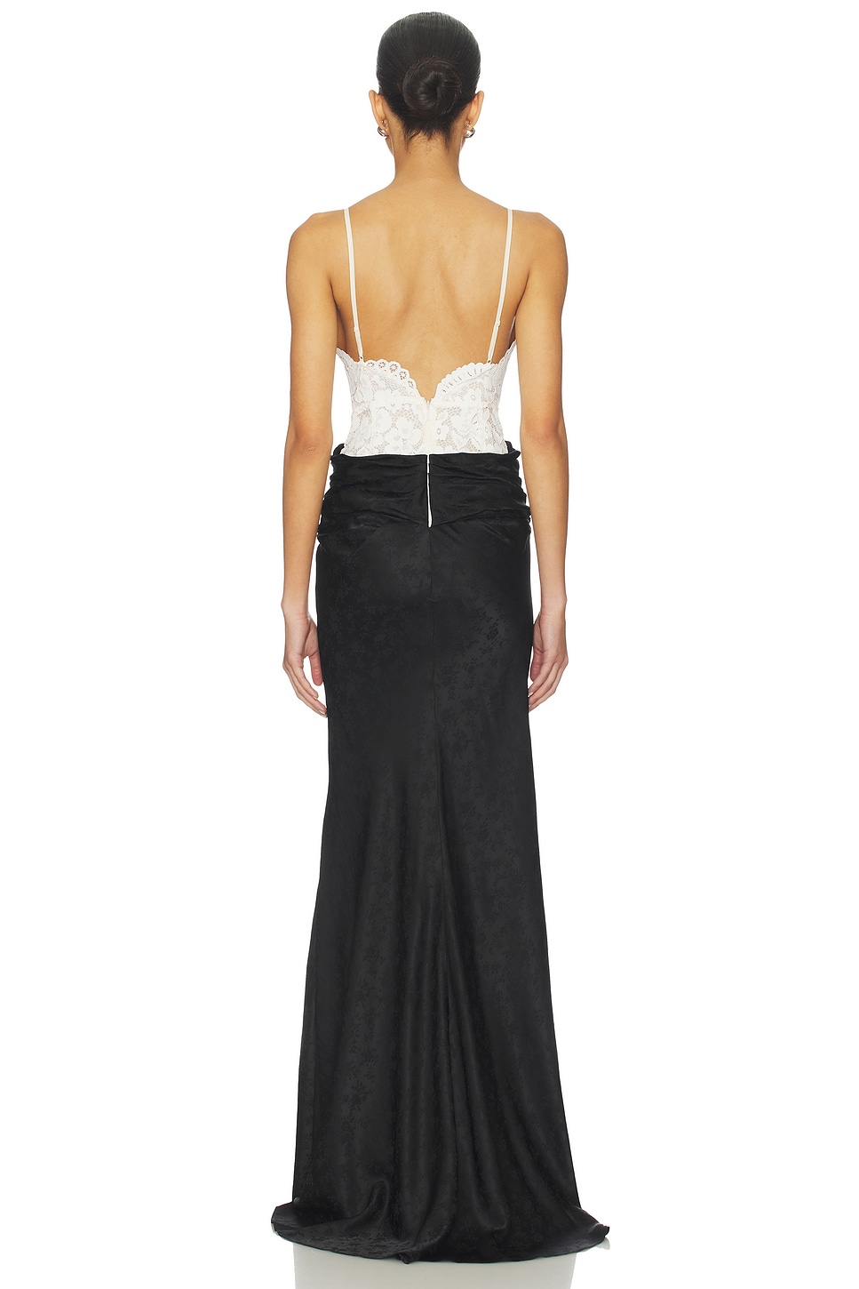karissa silk dress For Love & Lemons Karissa Lace Maxi Dress In Black