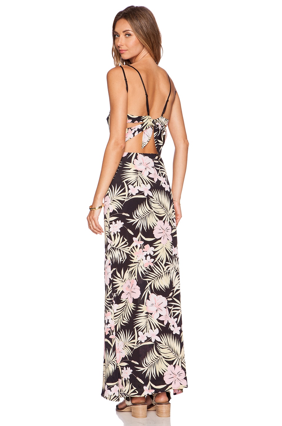 For Love and hotsell Lemons Floral Pattern X UO Tropical Palm Cutout Boho Maxi Dress