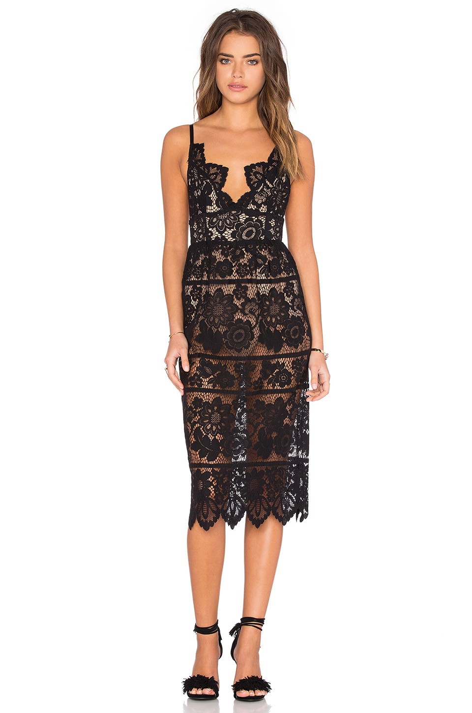 For Love & Lemons Gianna Dress in Black