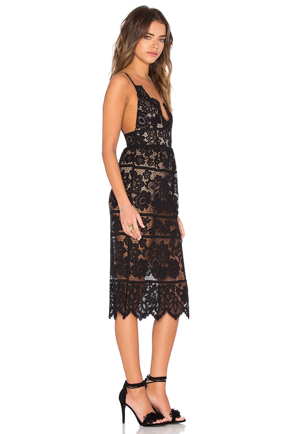 For Love & Lemons Gianna Dress in Black