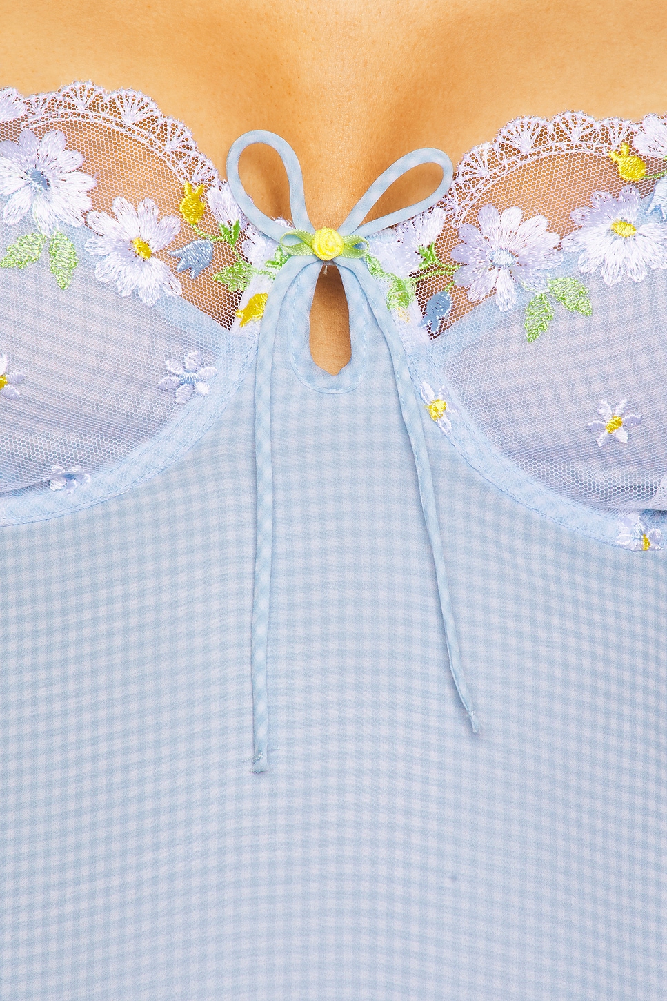 Gingham Rose Slip Dress