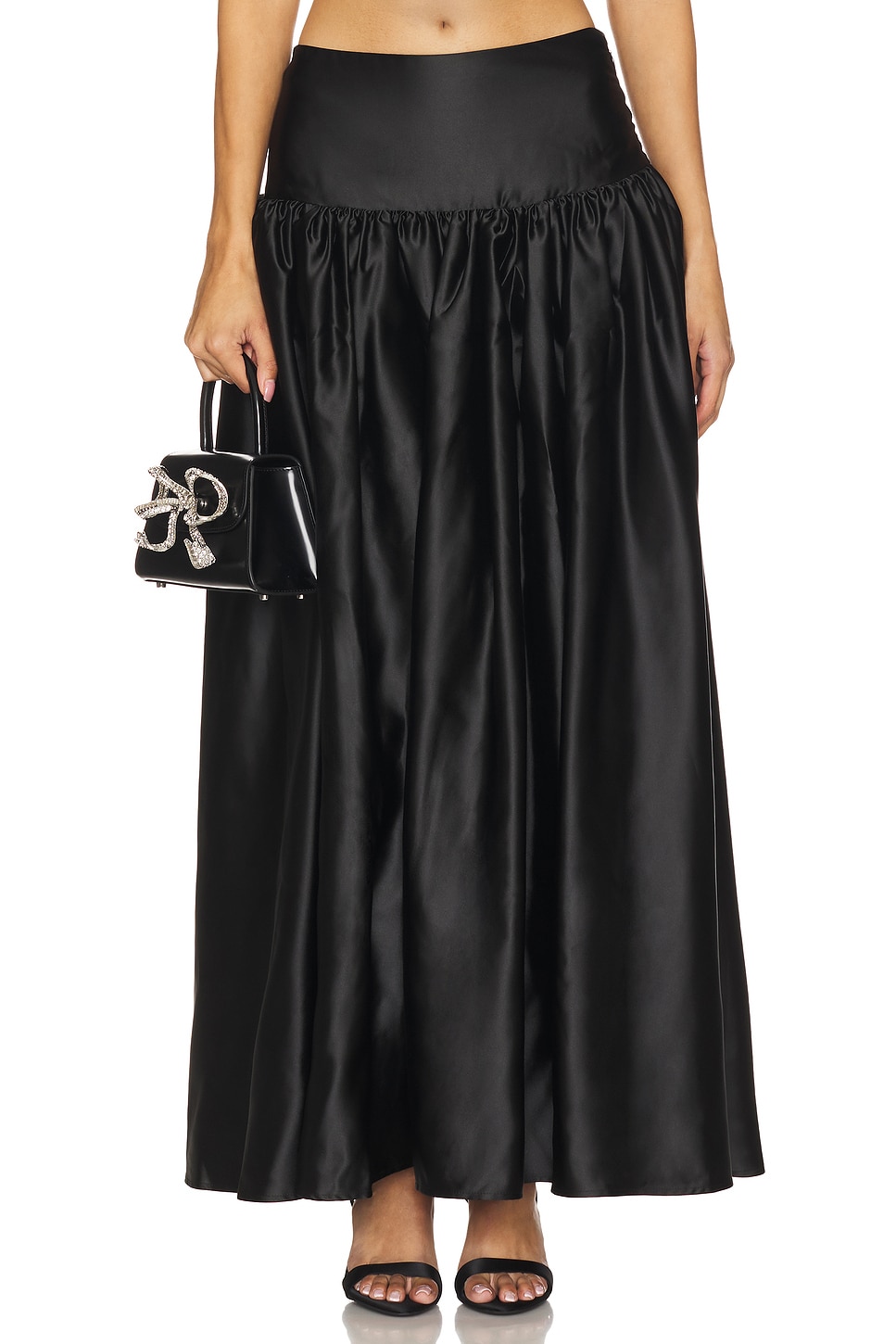 【関税&送料込】For Love & Lemons Skirts Black For Love & Lemons Nelly Maxi Skirt in Black | REVOLVE
