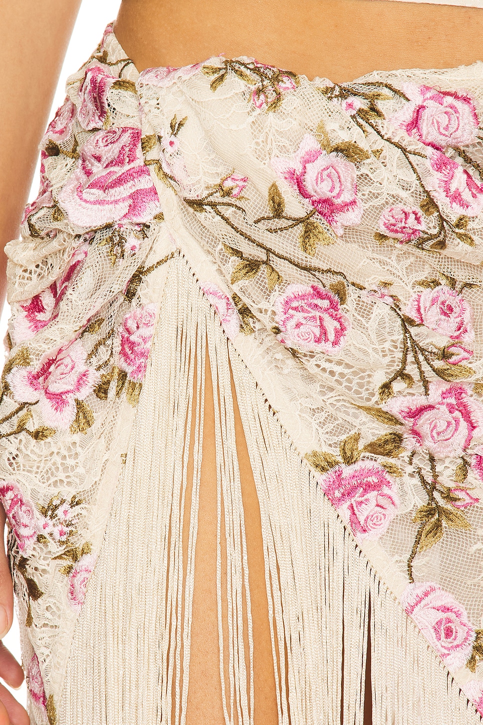 Esme Rose Embroidered Asymmetrical Skirt