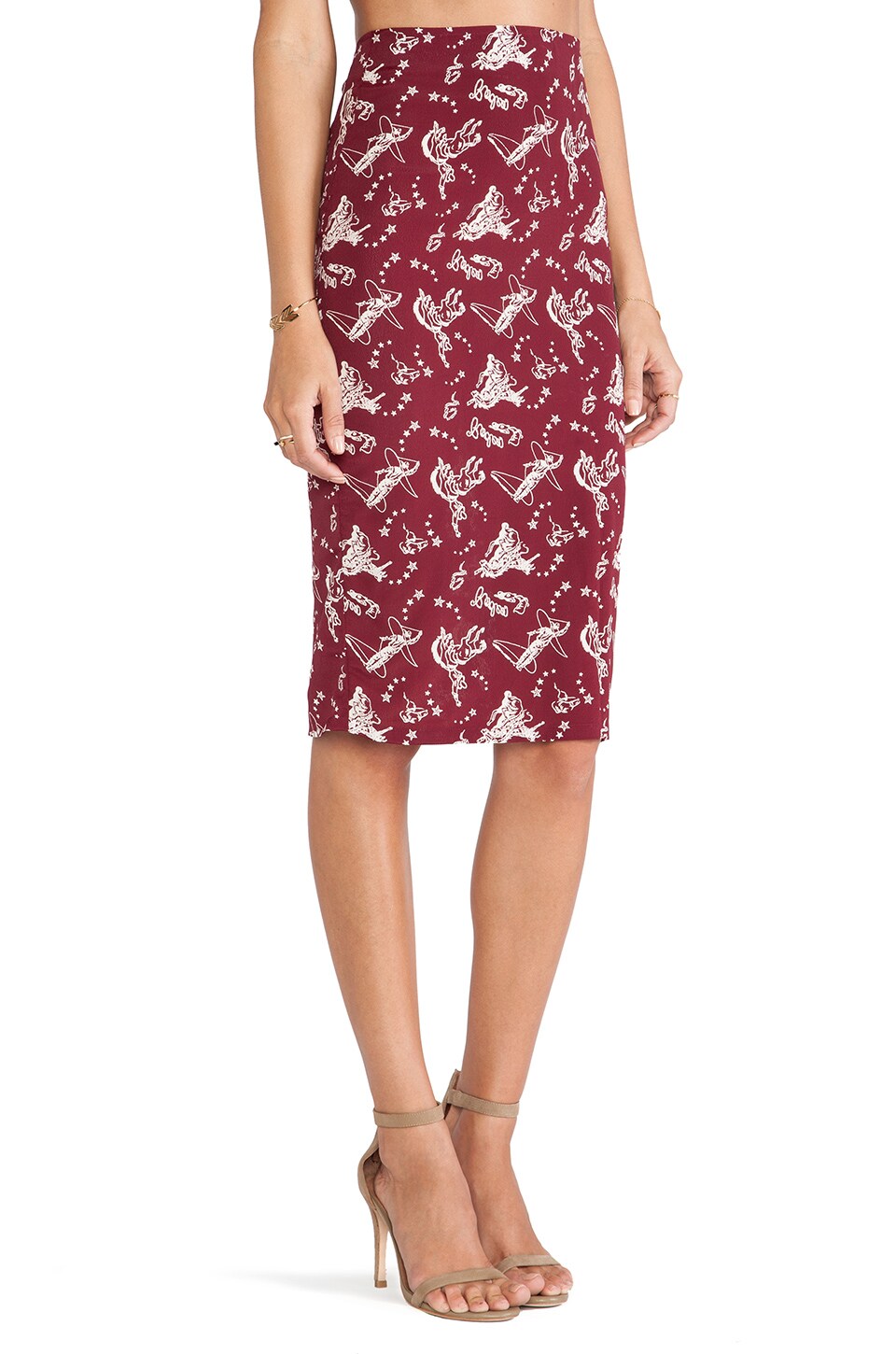 For Love & Lemons Buckaroo babe Skirt in Rodeo Print