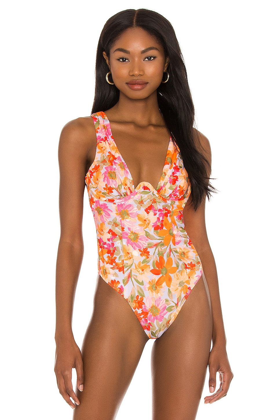 For Love & Lemons Jody Bodysuit in Pink