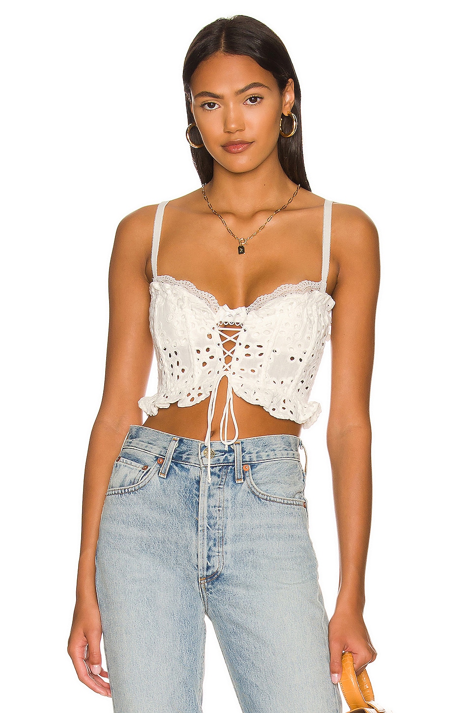 Revolve Women Clothing Tops Crop Tops Trixie Crop Top in White. 