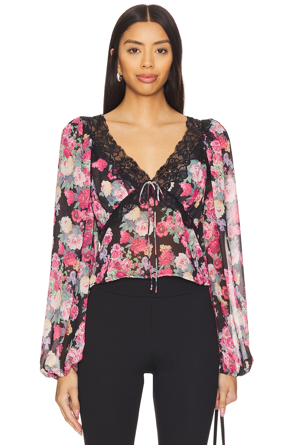 For Love & Lemons Clarisse Top in Pink | REVOLVE