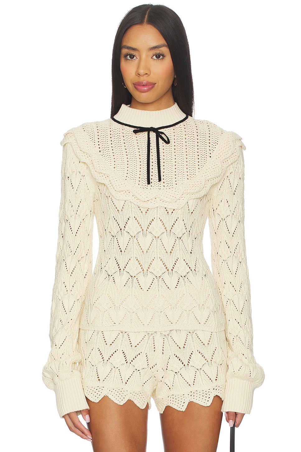 For Love & Lemons Lelia Top in Cream | REVOLVE display picture 1
