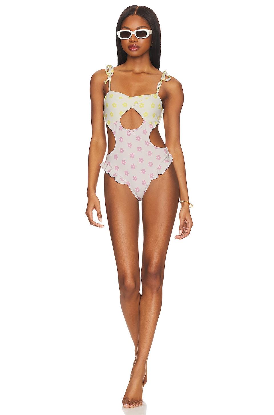 For love and vintage lemons one piece swimsuit