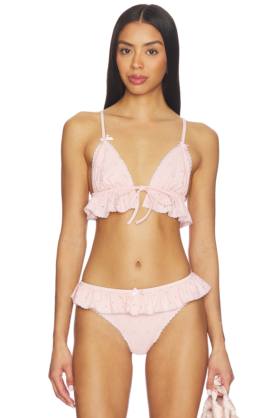 Polka Dot Ruffle Bikini Top - thumbnail 2