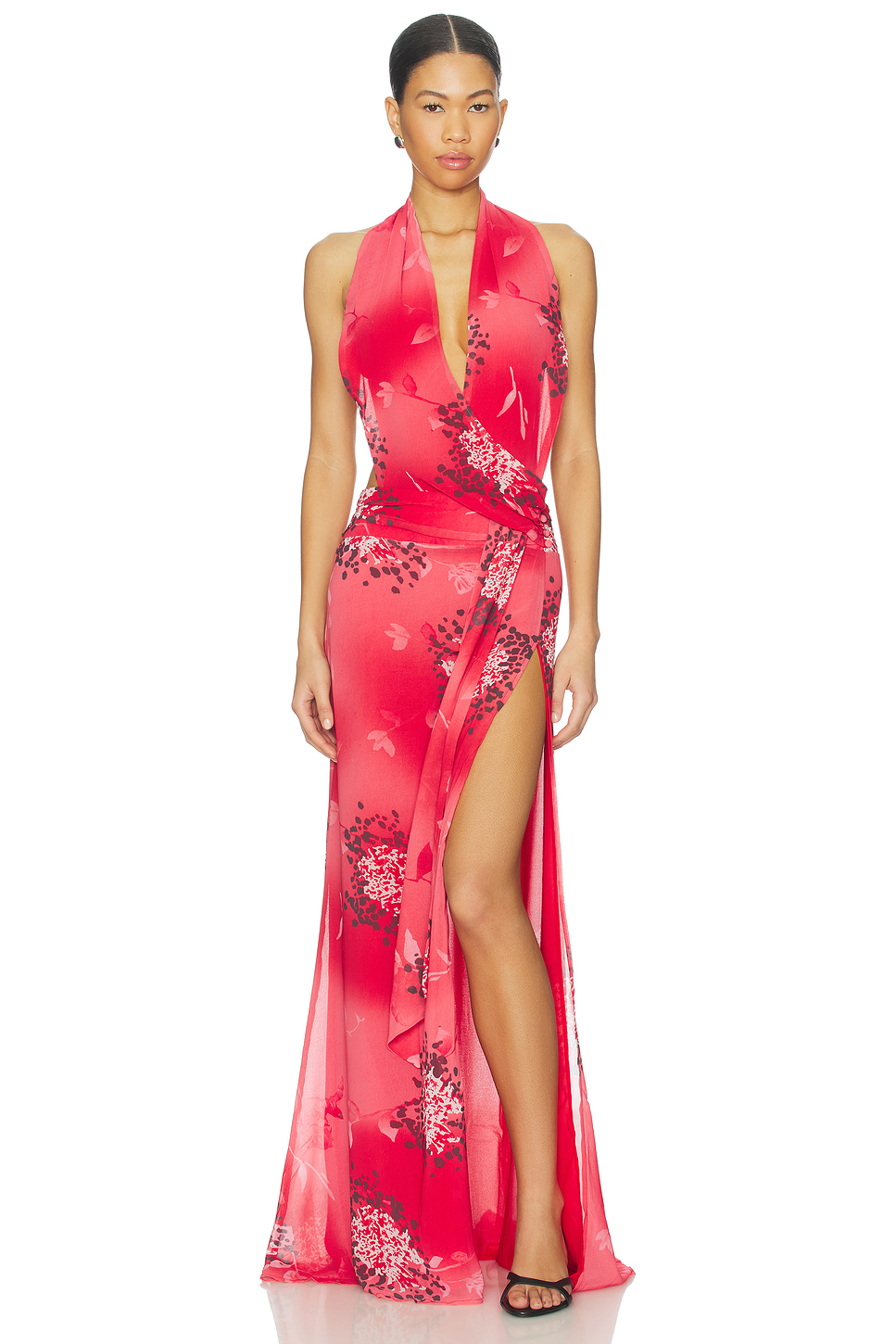 lola silk dress Lola Silk Dress Tangerine Multi Floral / SM