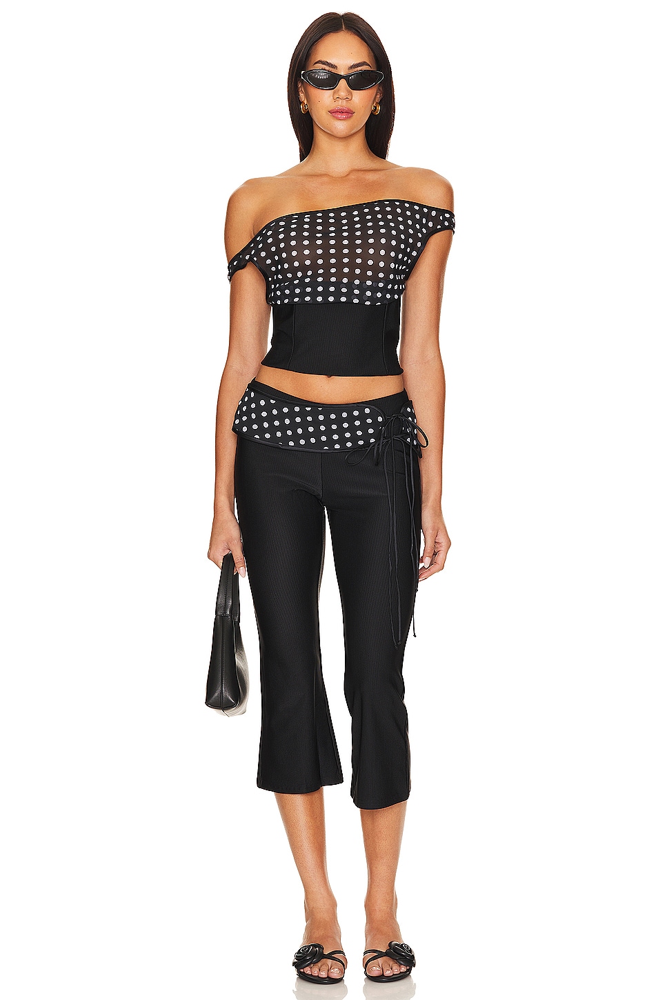 revolve polka dot top