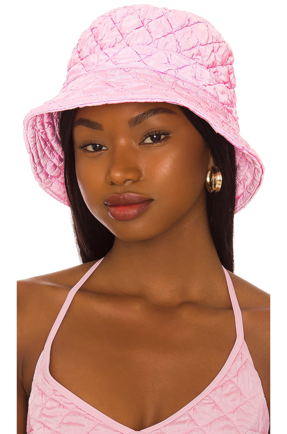 Frankies Bikinis Jax Puff Bucket Hat in 
