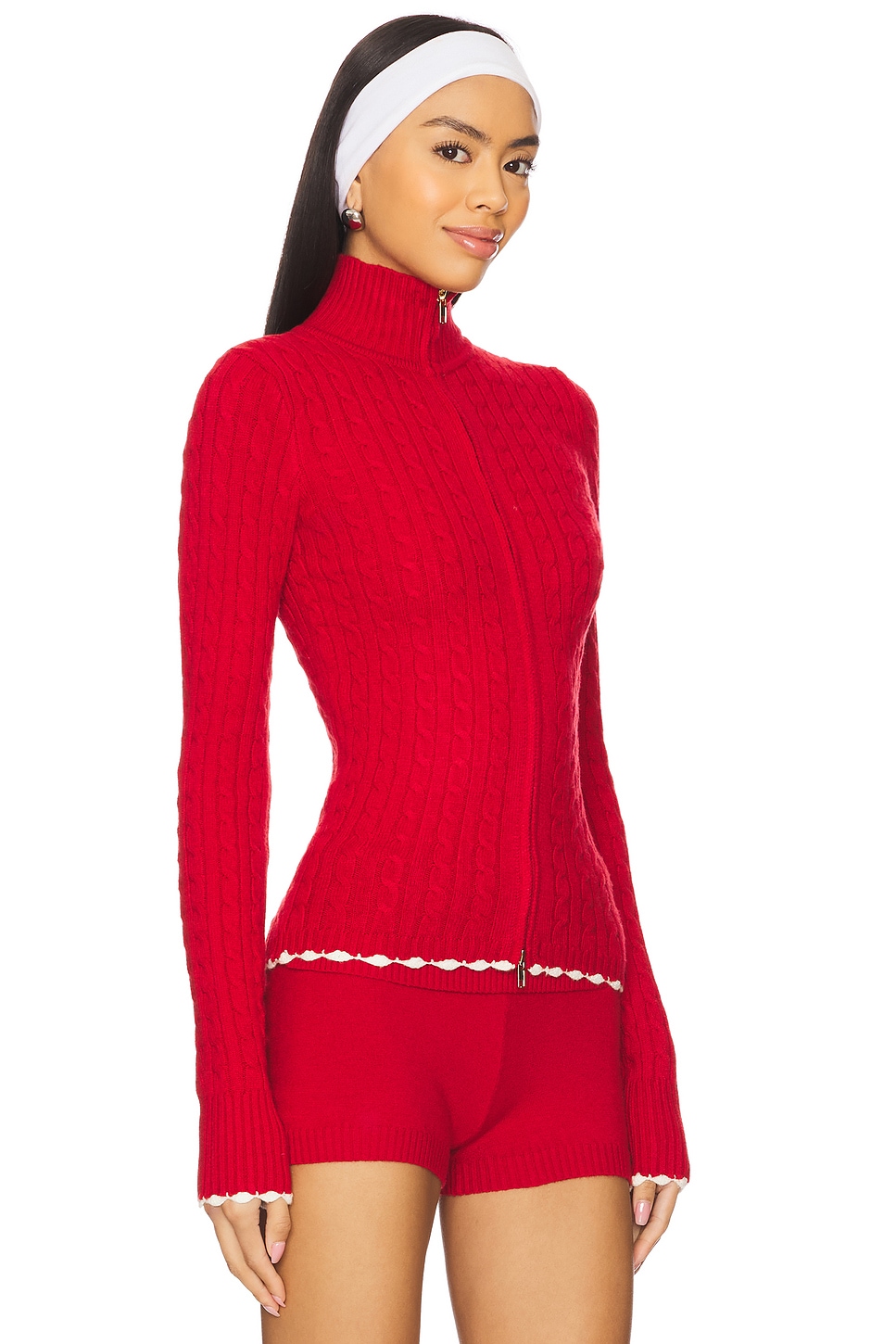 Frankies Bikinis Carter Cable Knit Sweater thumbnail