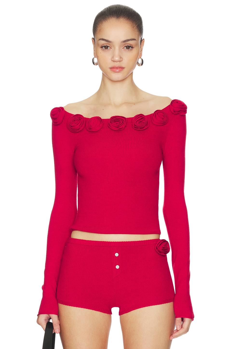 Frankies Bikinis Rose Long Sleeve Shirt in Heartstrings | REVOLVE