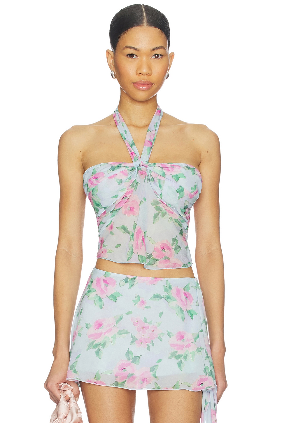 Maribel Chiffon Halter Top - thumbnail 2