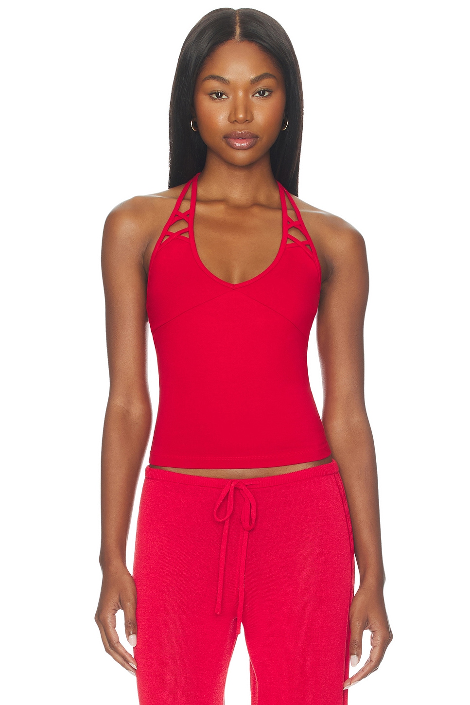 Frankies Bikinis X JENNIE Nora Cotton Jersey Halter Top