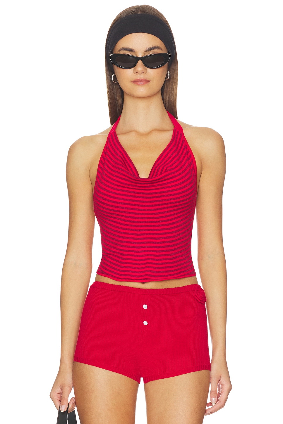 X JENNIE Briar Cloud Knit Halter Top