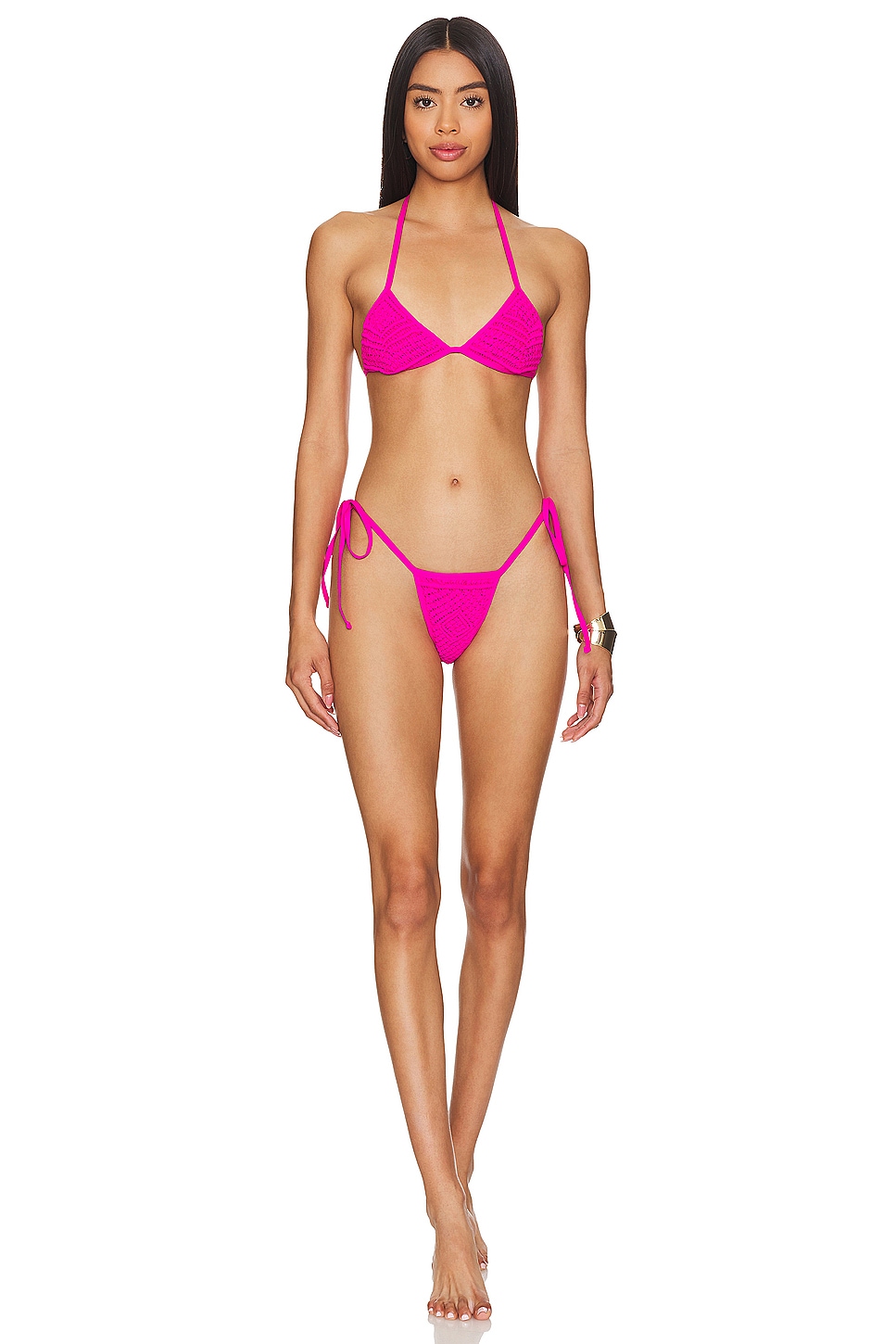 Frankies Bikinis НИЗ БИКИНИ НА ЗАВЯЗКАХ NAIA в цвете Sea Star Pink | REVOLVE