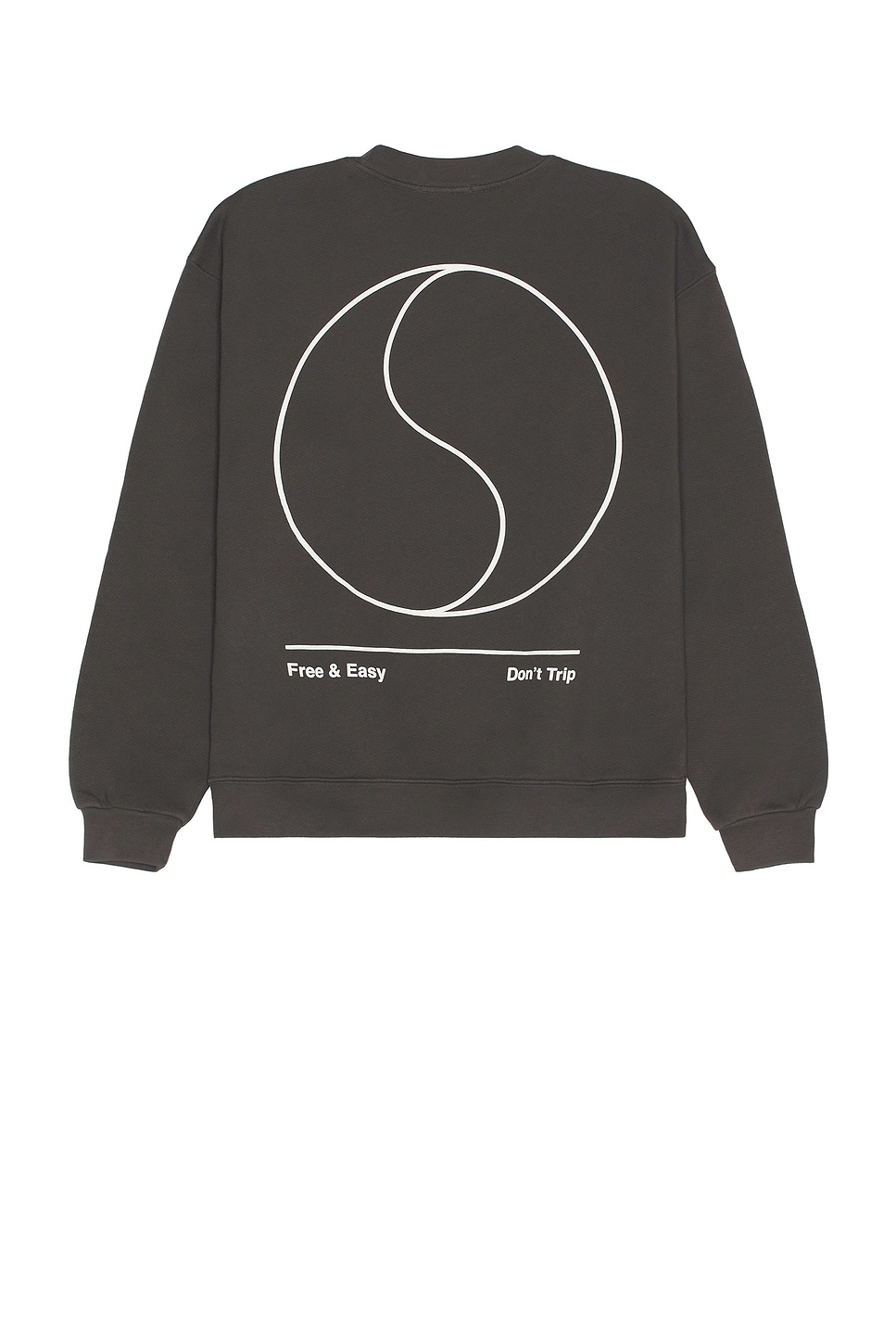 Free Easy Yin Yang Heavy Fleece Sweatshirt in Vintage Black