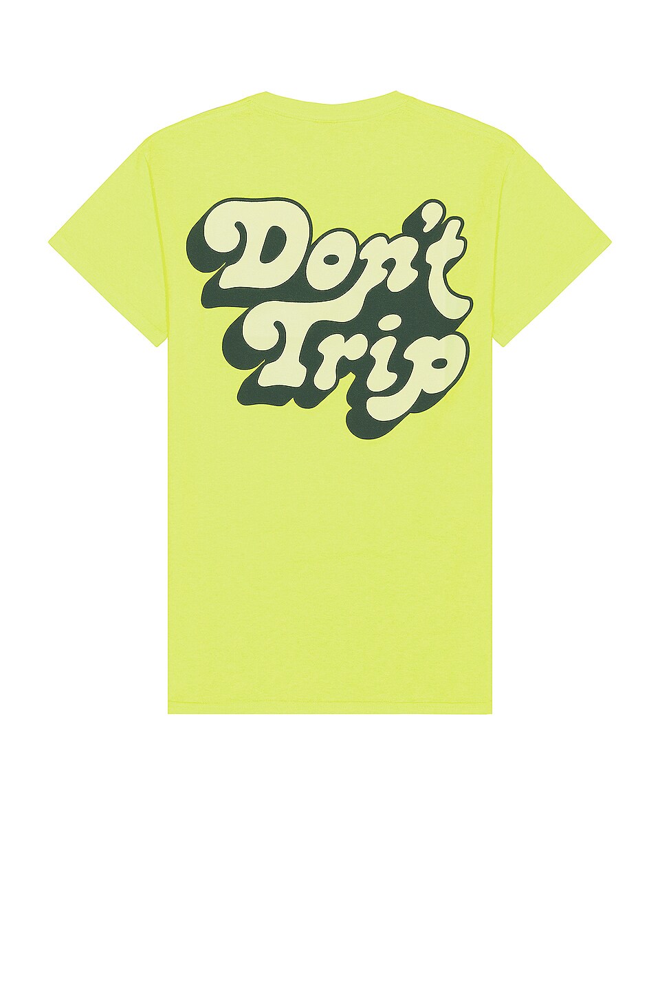 Free & Easy Don't Trip Drop Shadow Tee in Neon Yellow