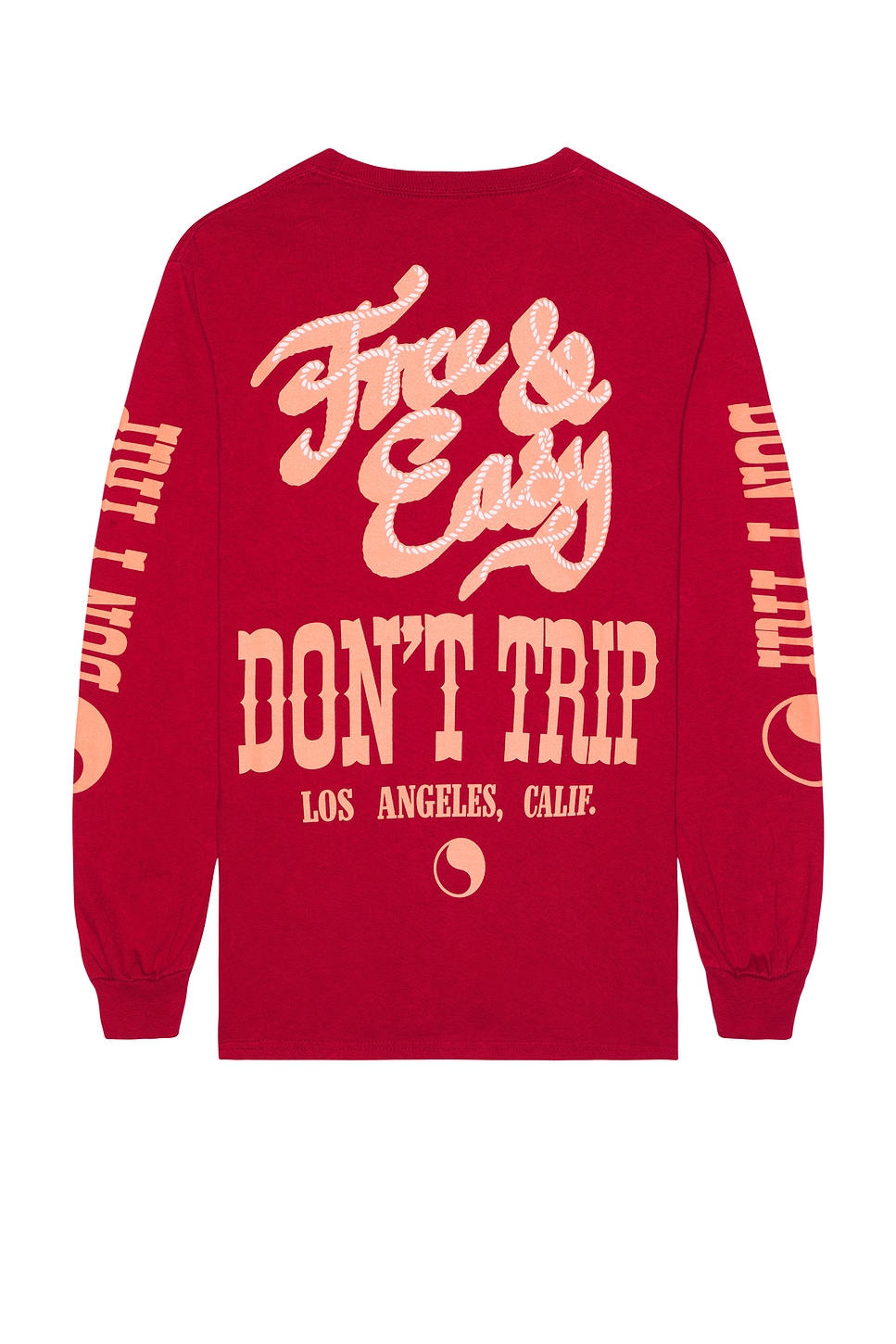 Free&Easy Lasso ラッソ 長袖 Tシャツ 送関込 Free & Easy Lasso Long Sleeve Tee in Red | REVOLVE