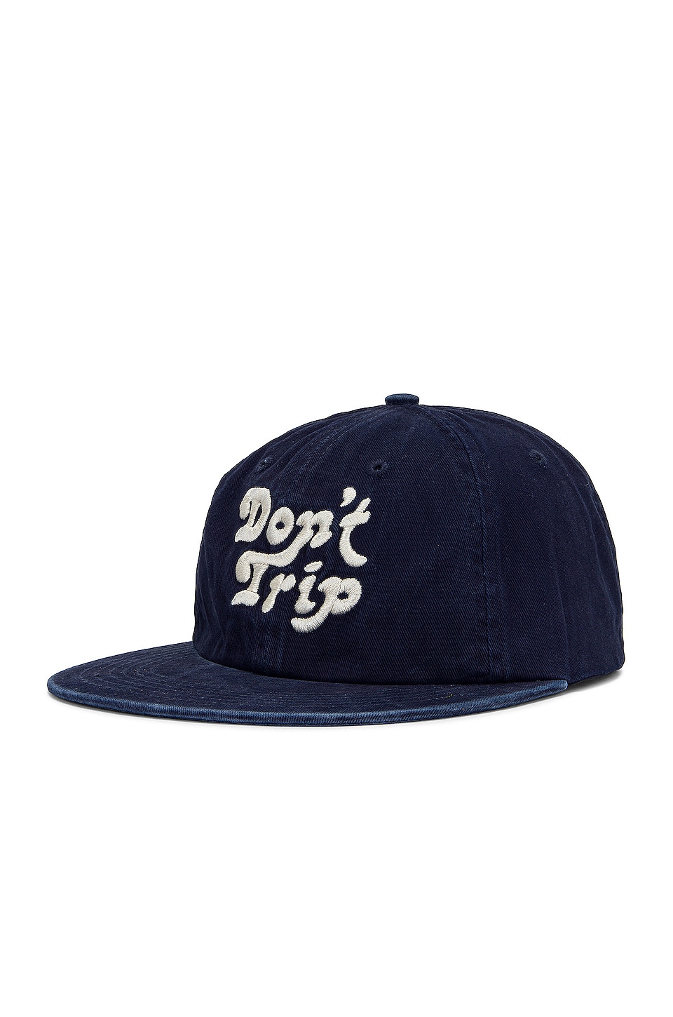 Free & Easy Don't Trip Washed Hat in Navy & White