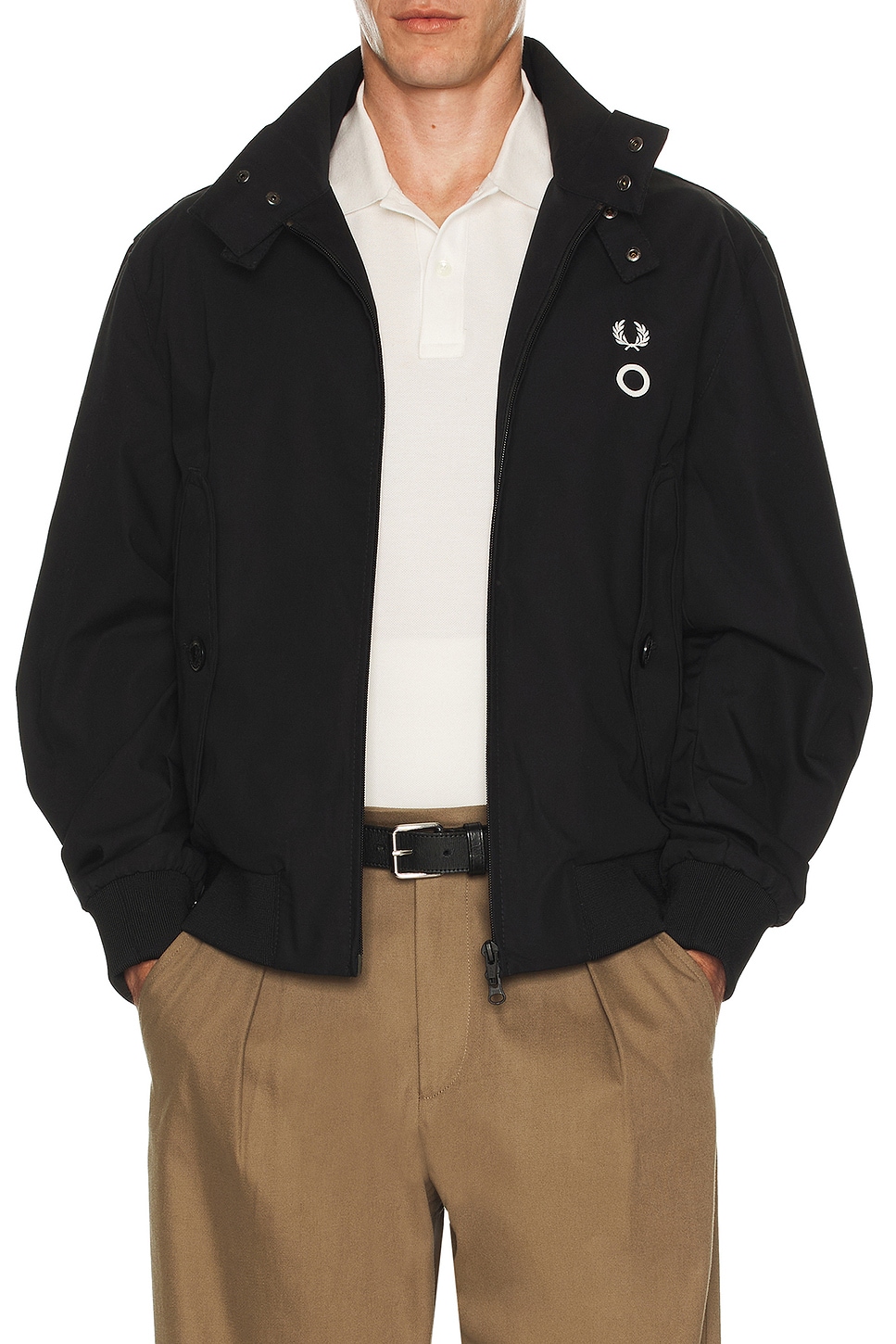 FRED PERRYメルトンジャケット。 Fred Perry POCKET ジャケット - Black | REVOLVE