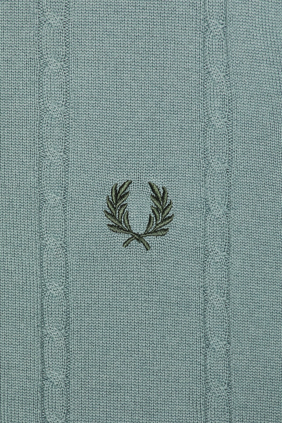 Fred Perry Cable Knitted Polo Shirt in Stockport Blue | REVOLVE