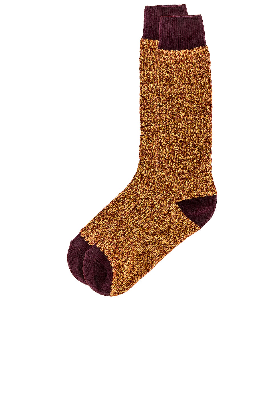 Free People Lodge Popcorn Tall Socks in Rust | REVOLVE
