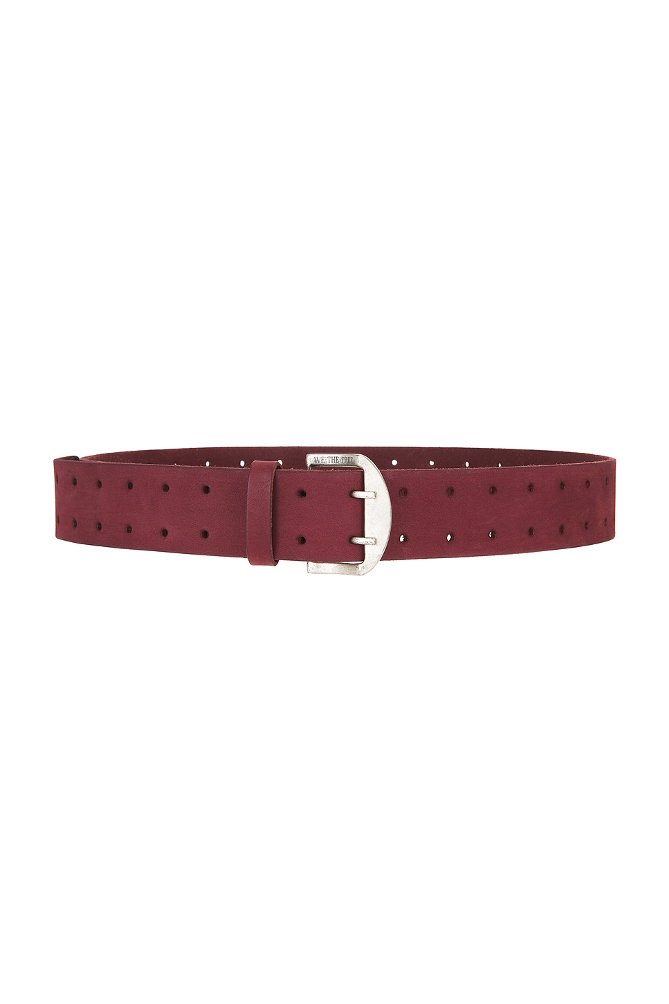 Free People x We The Free Double Cross Belt in Oxblood | REVOLVE