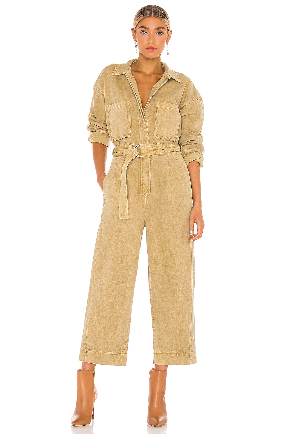 Free People Wayward Super Slouch Jumpsuit Ginger