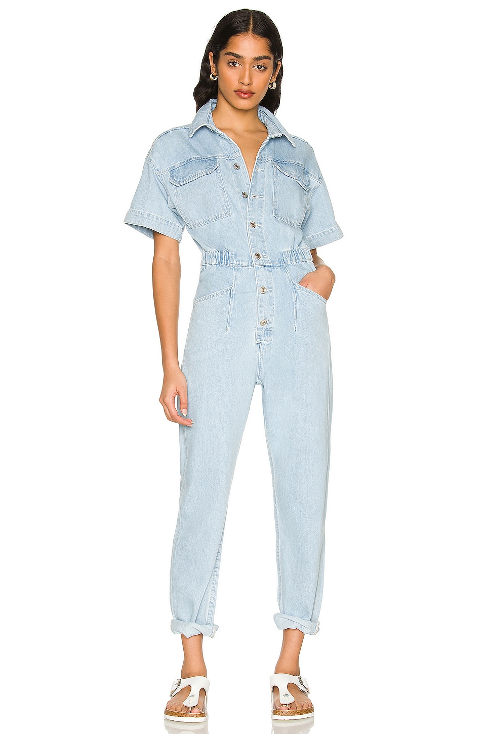 Image 1 of x We The Free Marci Jumpsuit in Clear Skies