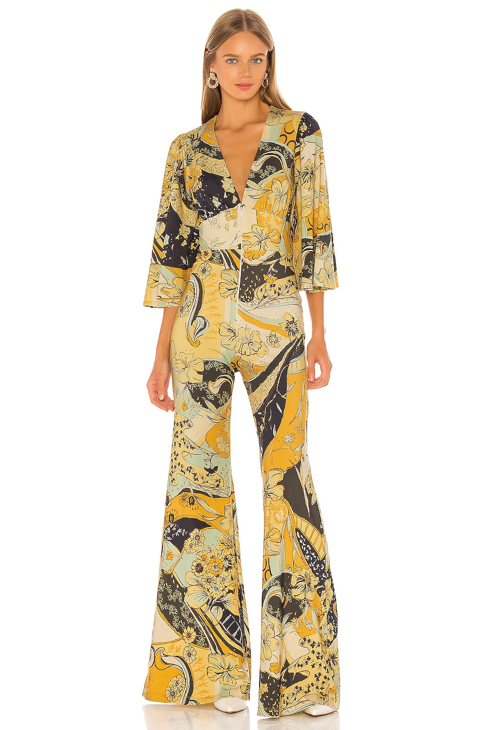 Free People Night Fever Jumpsuit in Gold | REVOLVE