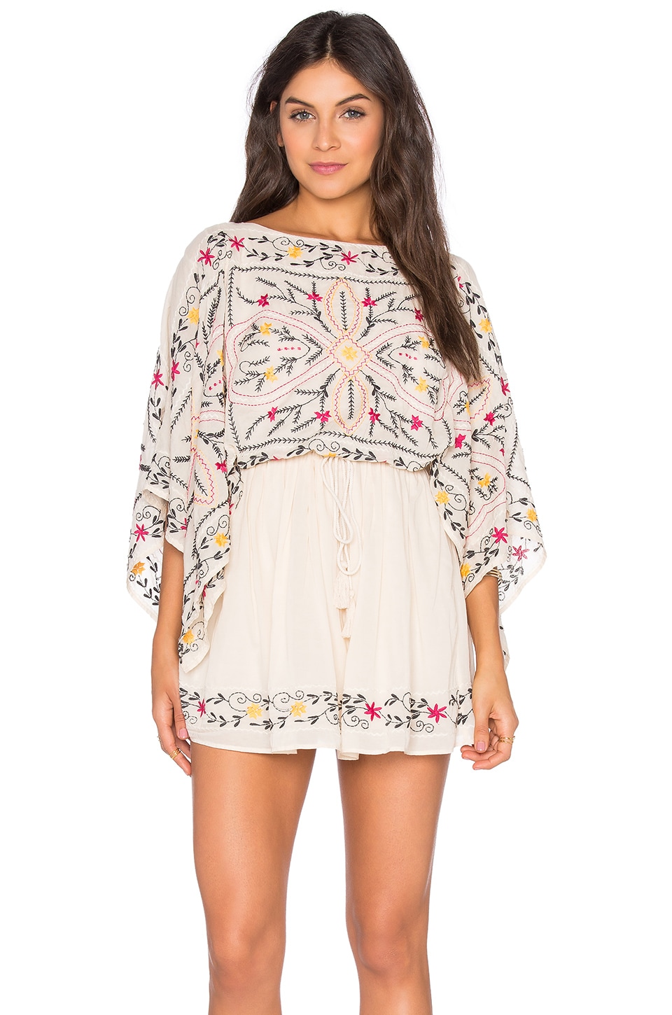 Free People Frida Embroidered Dress in Ivory Combo | REVOLVE