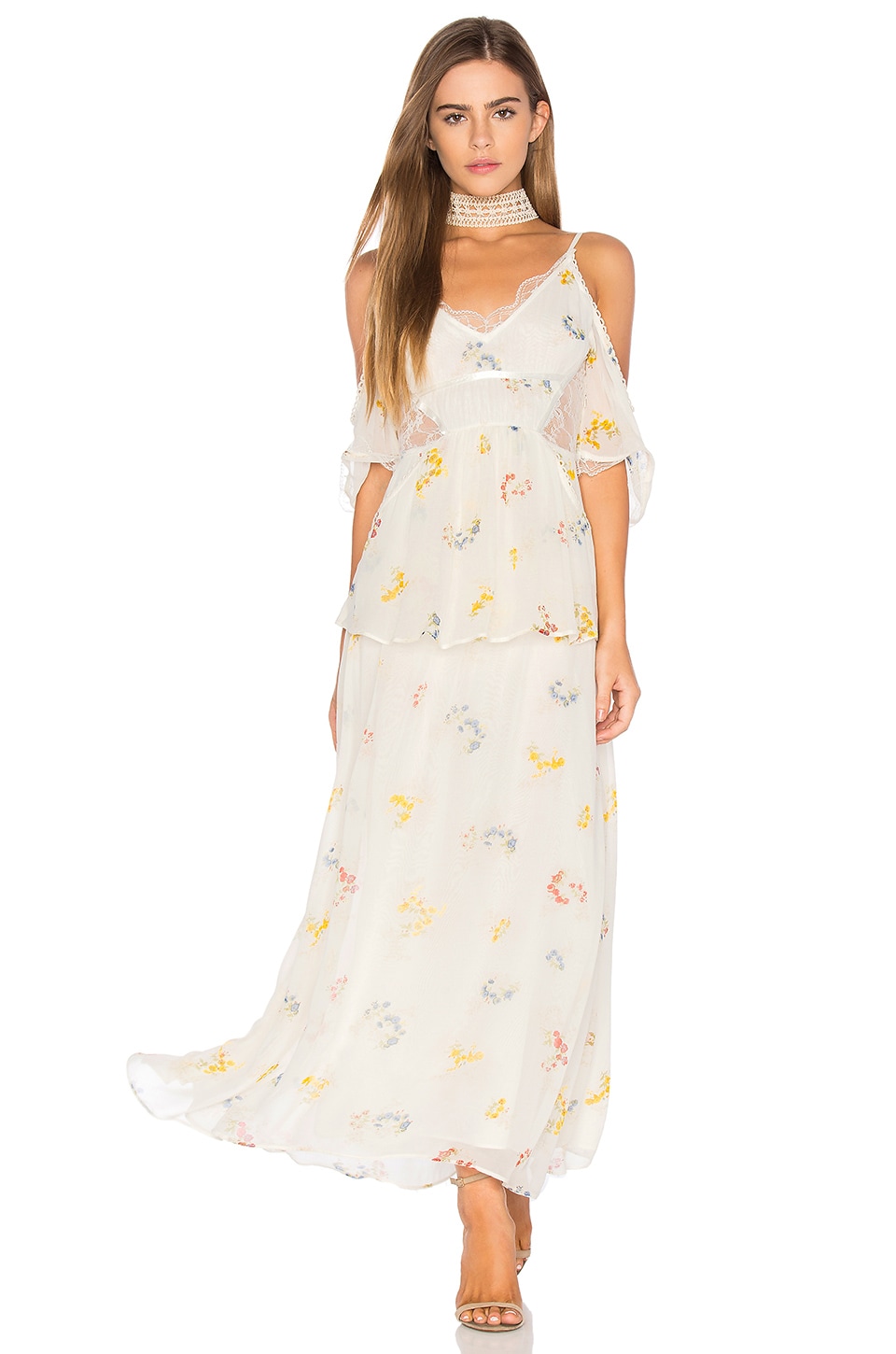 Free People Magnolia Maxi Dress in Ivory
