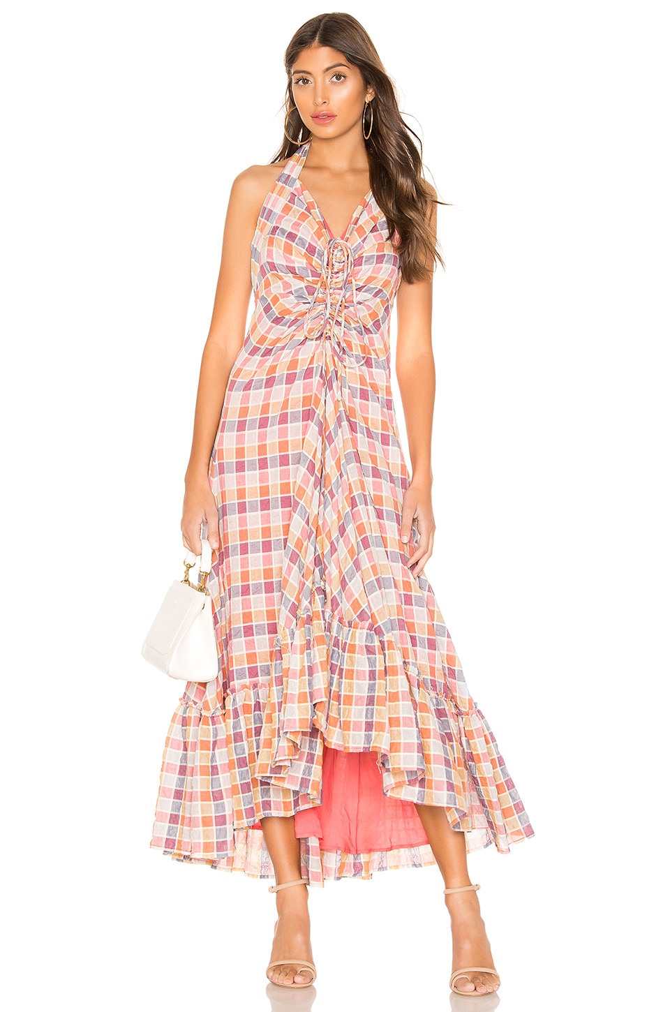 Robe Maxi Free People Rainbow Dreams - Taille US 10 (IT 46), 98% Coton, Neuve Avec étiquettes