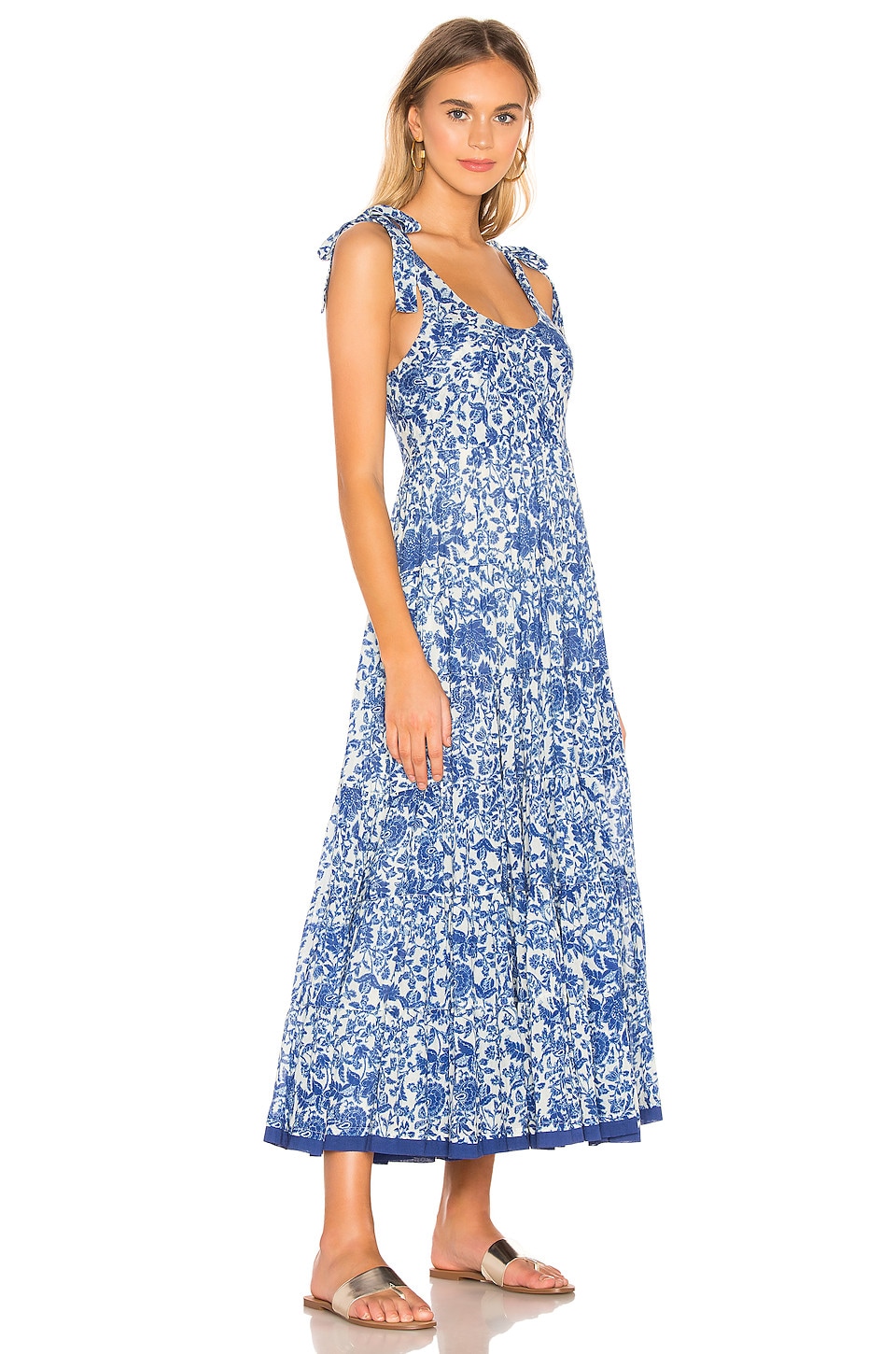 kika printed midi dress Free People Kika Printed Orange Floral Tangerine Combo Maxi Tiered Dress Medium